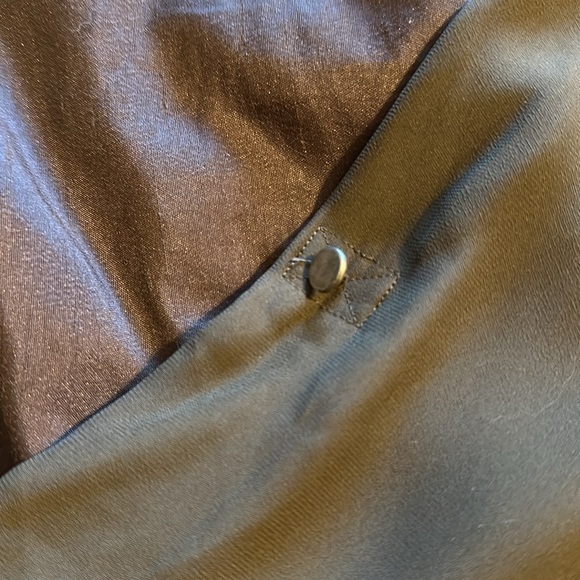 H&M army green button down 3/4 sleeve shirt size 12 - Picture 4 of 6